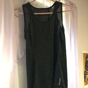 Black Athletic Racerback Workout Tank Top